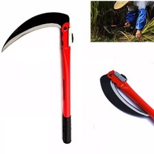 Gardening Grass Cutting Sickle Folding Steel Scythe Sharp Yard Trimming Sickle 