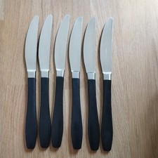 Old Hall 6 Campden Dinner Knives Robert Welch Cutlery black handles 22cm