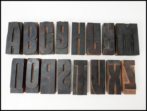 Vintage printers blocks - vintage,