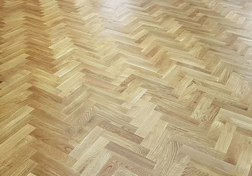 Solid oak herringbone parquet - solid,