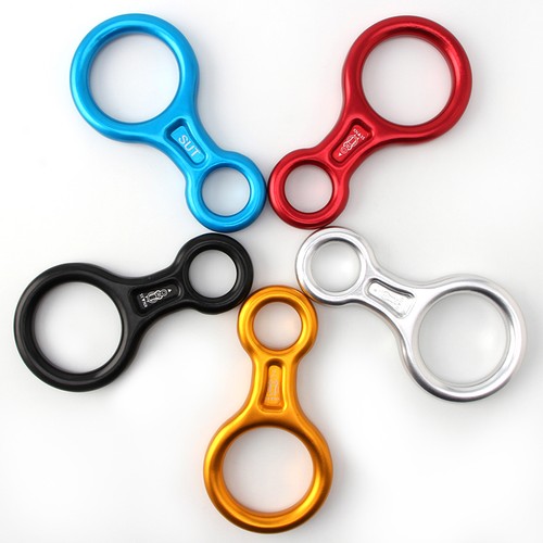 Slow climbing down eight rings - eight,