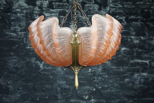 Antique art deco pink - deco, glass