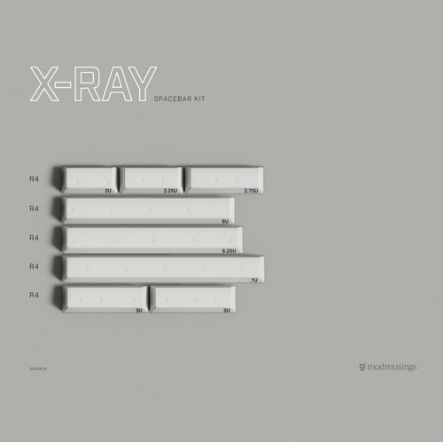 Pbtfans ray keycaps - x-ray,