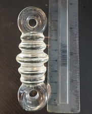 4 Vintage Clear Glass Coil