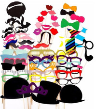 Funny Party Props Photo Booth Moustache Birthday Wedding Selfie Photography