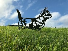 Cairn Terrier Metal Dog Garden Art Silhouette Ornament Mild Steel Rustic Decor
