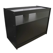 1/4 Glass Shelf Showcase Cabinet - Black B1200 - Retail Shop Counter Display