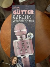 Glitter karaoke Microphone speaker Pink