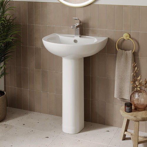 Curved bathroom wash - curved,