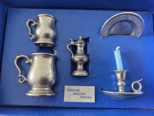 Minature pewter set - minature,