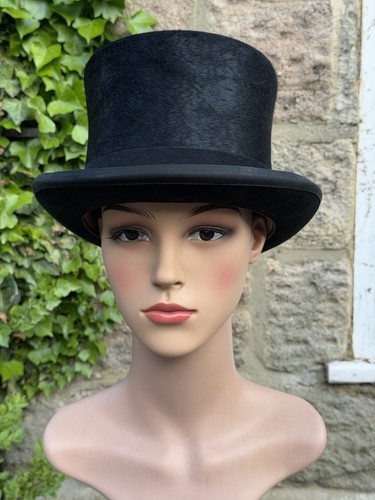 Vintage black silk plush - black, top