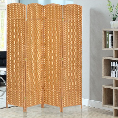 Woven wicker wood privacy - woven,