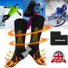 Electric Heated Socks Rechargeable 5V 5000mAh Battery Unisex Winter Foot Warmer.