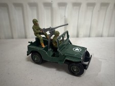 Britains Ltd Diecast Jeep with Mounted Machine Gun Soldier 1976