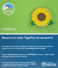RSPB Pin Badge NIIC Sunflower