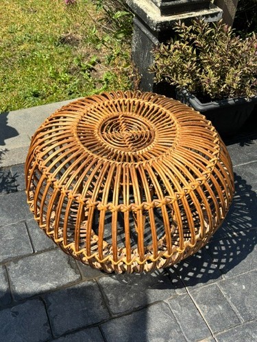 Vintage wicker rattan - rattan, large