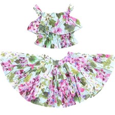 DOLCE & GABBANA MULTI BABY GIRLS TOP AND SKIRT SET 12-18 MONTHS
