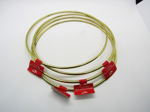 Gold metal craft rings 4 - 7",
