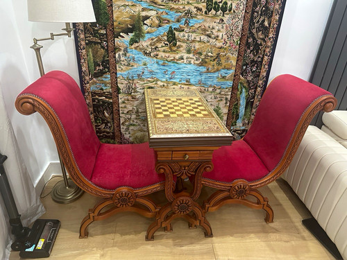 3pc wood table iranian - 3pc,