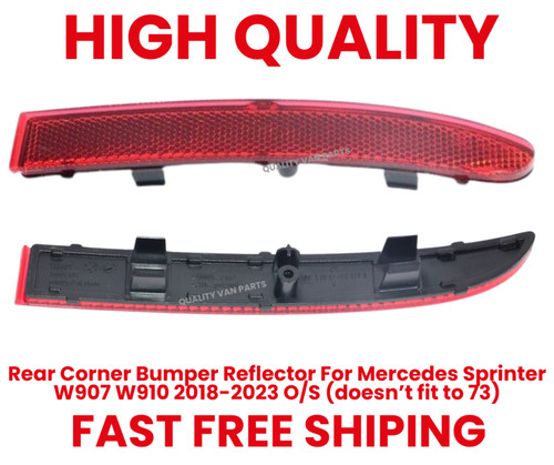 Rear corner bumper - rear, reflector