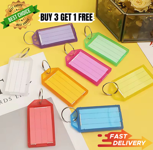 Key tags plastic - key, rings