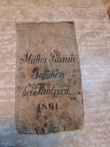 Antique swiss grain sack - swiss,