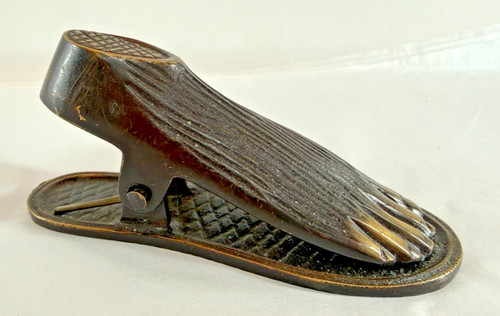 Vintage brass foot - vintage, paper