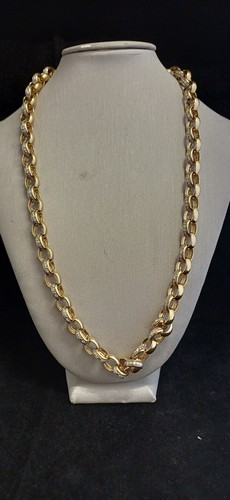 9ct gold 61cm belcher chain - 61cm,