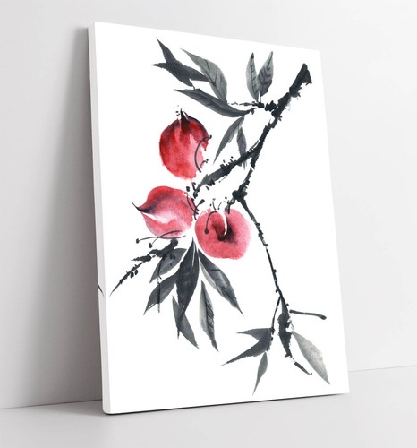 Watercolour ink peach tree - watercolour,