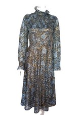 VINTAGE 70s floral MIDI DRESS