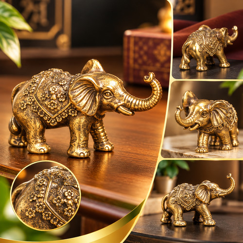 Antique bronze elephant - antique,