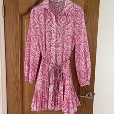 Zara Pink And White Summer Dress Size Small