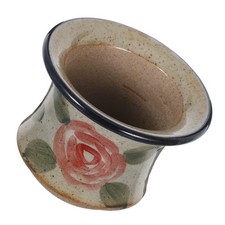  Pot de fleurs vintage en céramique avec trous de drainage, jardinière rustique,