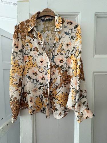 Zara cream and yellow floral - zara,