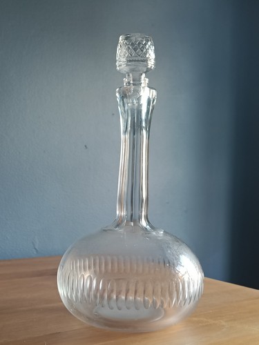 Vintage clear cut glass ships - clear,