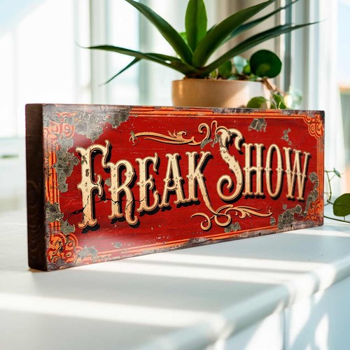 Freak show fun fair - fair, wood