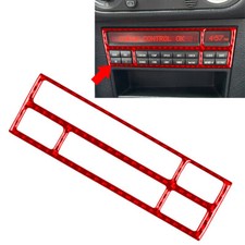 CD Button Panel Cover Trim For BMW 3 Series E36 1991-1999 Carbon Fiber Red
