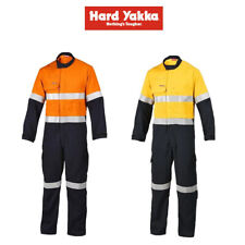 HARD YAKKA Fire Resistant Hi-Vis Safety Taped Tecasafe Work Overalls (Y00303)