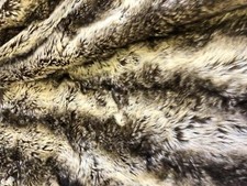 Super Luxury Faux Fur Fabric Material LIGHT CHINCHILLA 