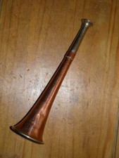 Antique SWAINE & Co LONDON  Copper & Nickel Silver Fox Hunting Horn