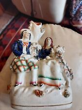 Staffordshire Figurine A Scots Man And His Lass With 2 Goats