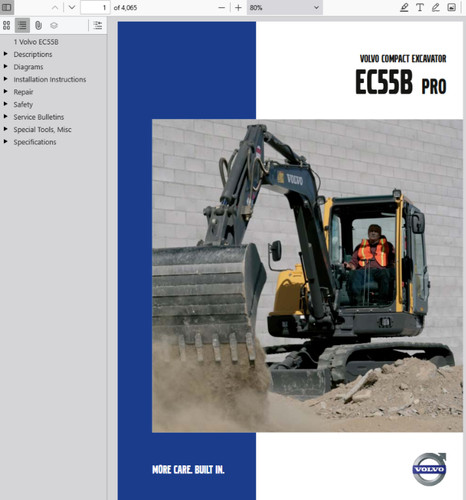 Volvo ec55b mini excavator - ec55b,