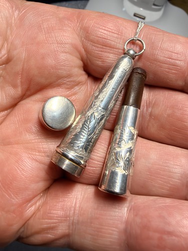 Silver cheroot holder - silver,