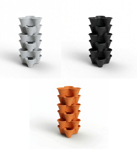 Strawberry planter trio - x,