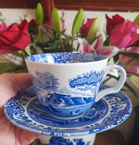 Spode italian tea cup saucer - tea,