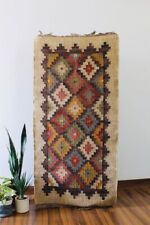 Kilim Rug Handmade Rug Rectangle Antique Wool Jute Living Room Runner Rug Carpet
