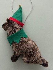 CAIRN TERRIER  CHRISTMAS ELF - Part needle felted DOG