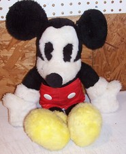 Vintage Mickey Mouse Doll Soft Plush Big Large Walt Disney Old Character Toy Kid