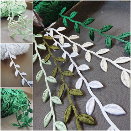 Vintage satin leaf leaves - satin,