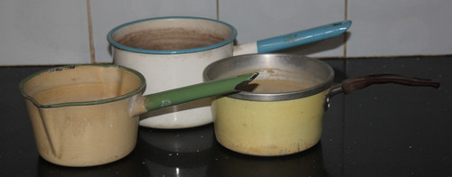 Vintage enamel pans - vintage,